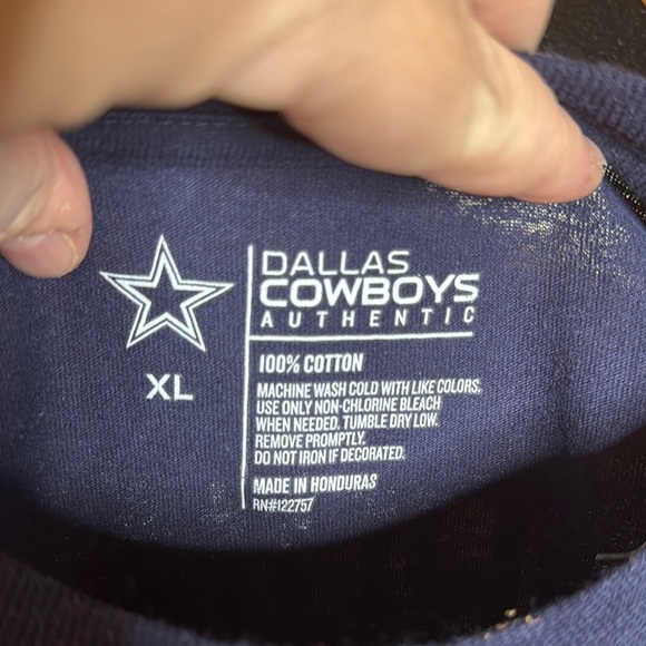 Dallas Cowboys Shirt Navy Blue NFL Tony Romo #9 Short Sleeve Size XL - Picture 2 of 5